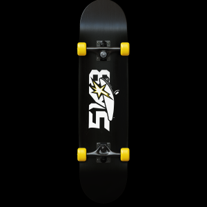 Skate street  "SK8 Bright" versão preto