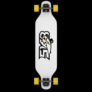 Skate longboard “SK8 Bright” versão branco